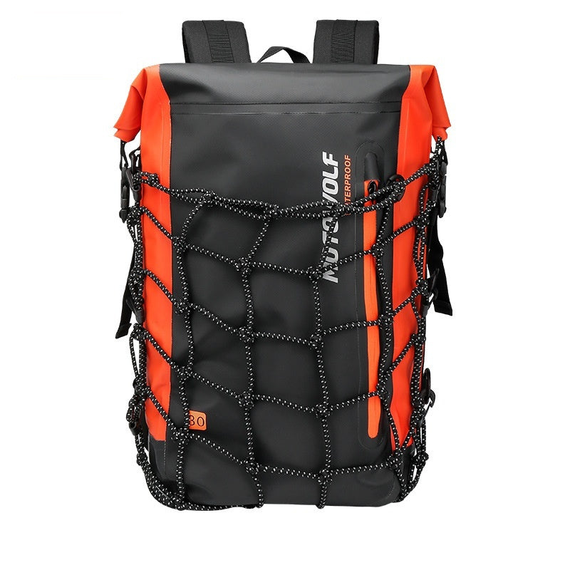 Motorcycle Multi-purpose Portable Large Capacity Shoulder Backpack Belt Net Bag - Gadgets and more