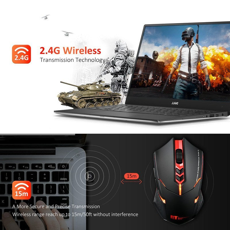 Power-Saving Silent Luminous Wireless Mouse - Gadgets and more