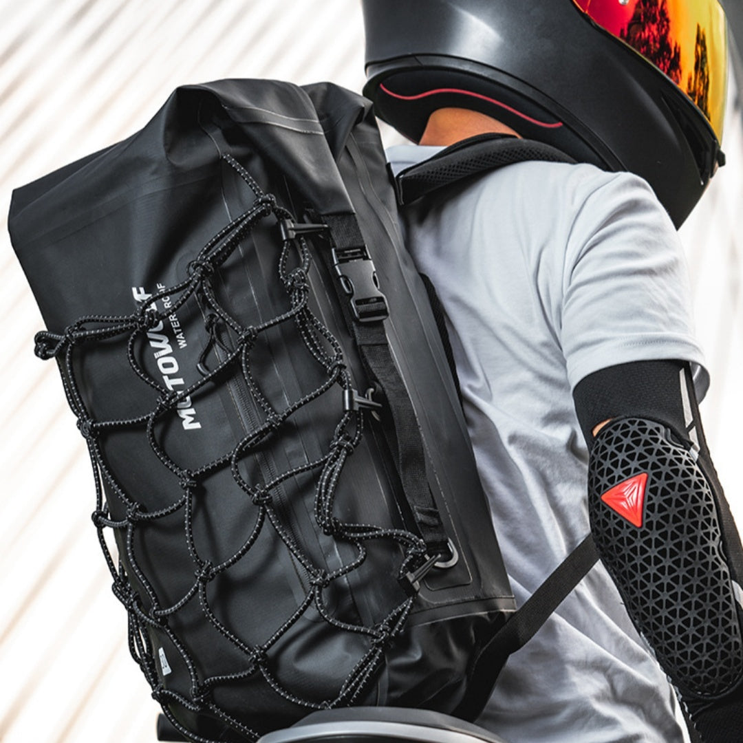 Motorcycle Multi-purpose Portable Large Capacity Shoulder Backpack Belt Net Bag - Gadgets and more