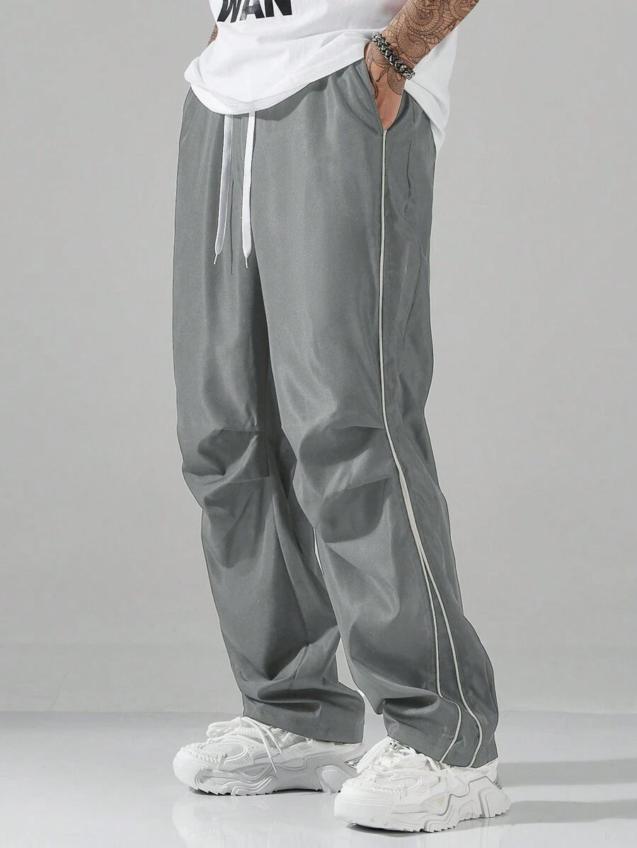 Chong Feng Striped Overalls Exercise Casual Pants Men Hsam the best store