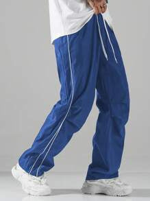 Chong Feng Striped Overalls Exercise Casual Pants Men Hsam the best store