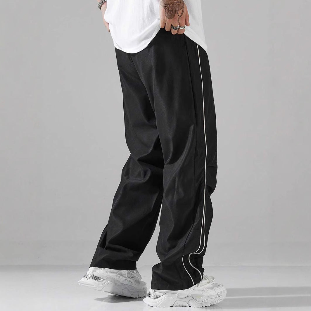 Chong Feng Striped Overalls Exercise Casual Pants Men Hsam the best store