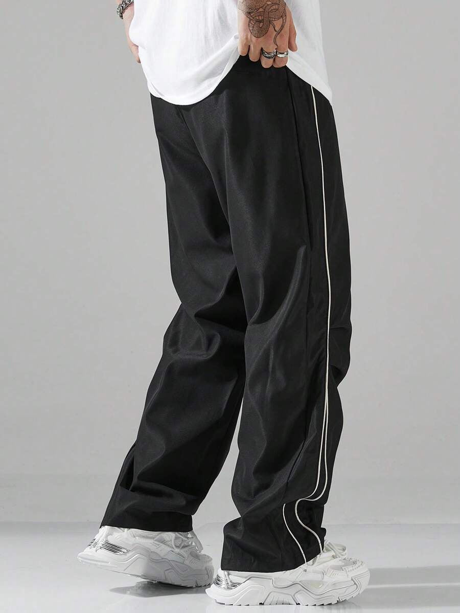 Chong Feng Striped Overalls Exercise Casual Pants Men Hsam the best store