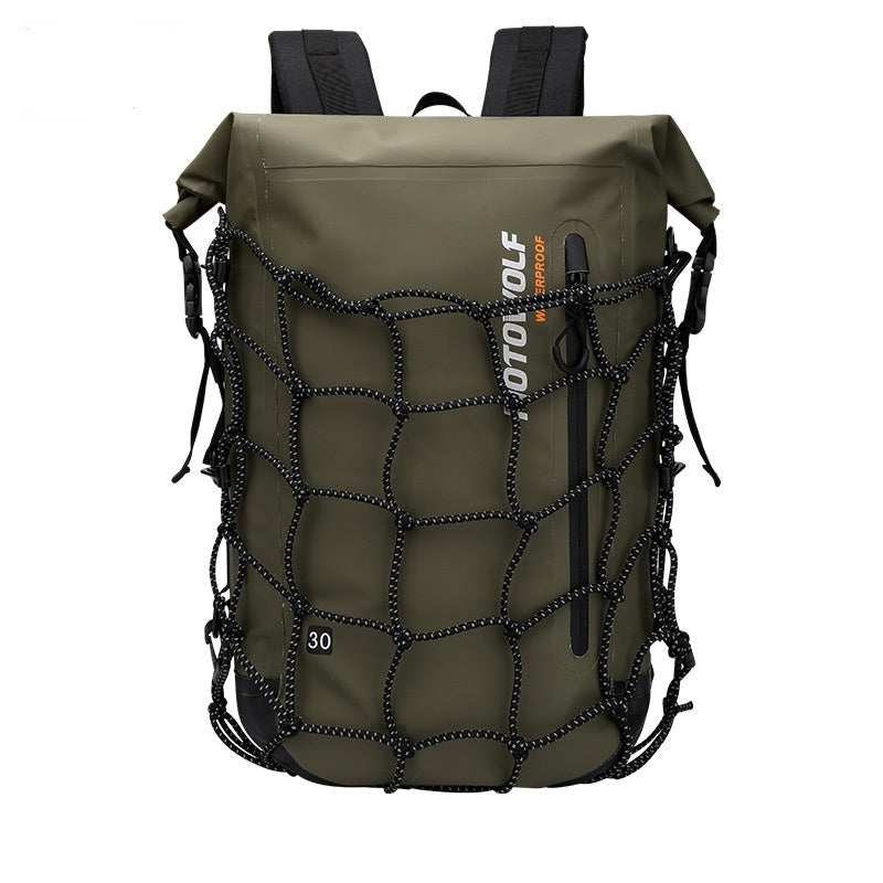 Motorcycle Multi-purpose Portable Large Capacity Shoulder Backpack Belt Net Bag - Gadgets and more