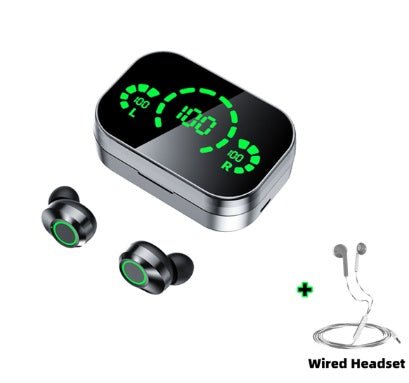YD03 Wireless Bluetooth - compatible Headset TWS Large Screen Smart Digital Display In Ear Breathing Light - Hsam the store 4every1