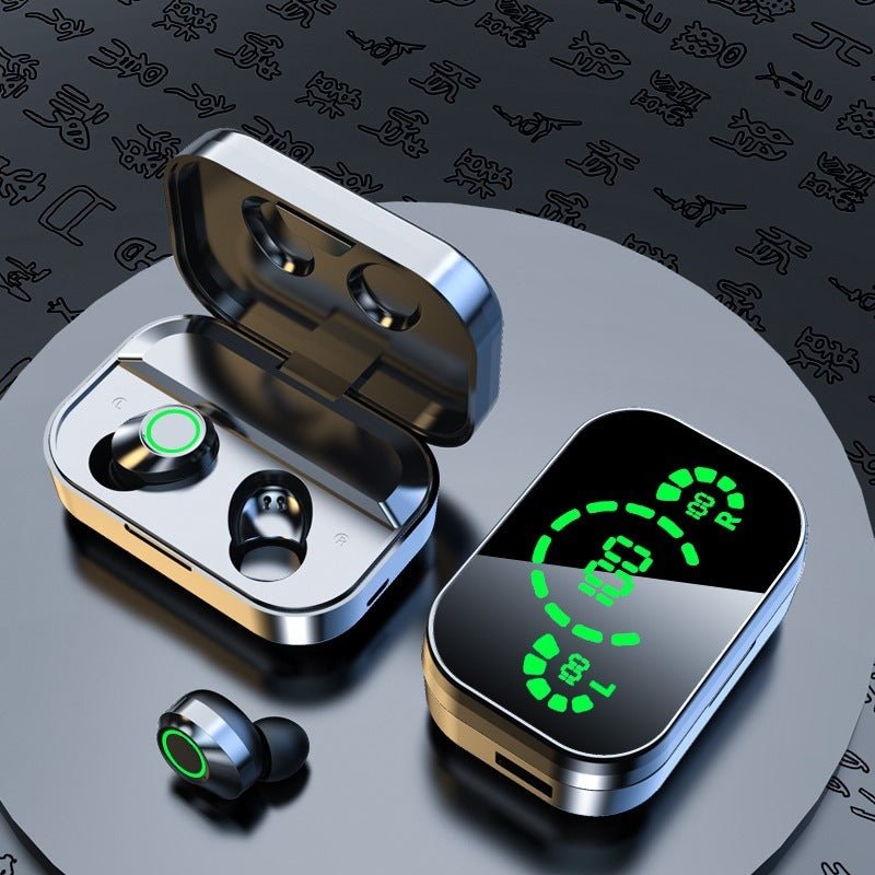 YD03 Wireless Bluetooth - compatible Headset TWS Large Screen Smart Digital Display In Ear Breathing Light - Hsam the store 4every1