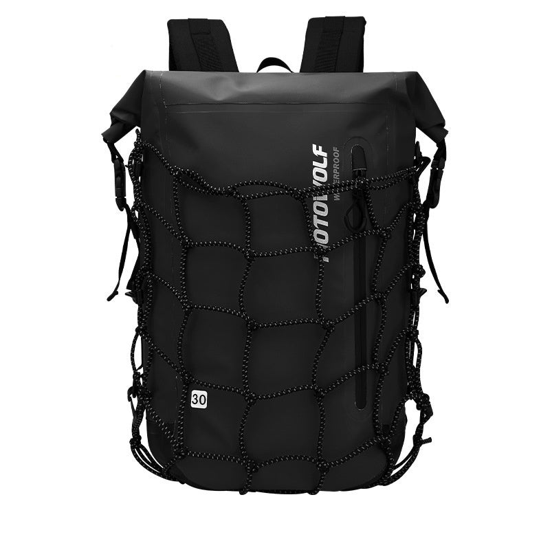 Motorcycle Multi-purpose Portable Large Capacity Shoulder Backpack Belt Net Bag - Gadgets and more