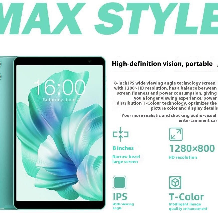 Android 13 Tablet 8 - inch HD Eight - core Student 4GB 64GB - Gadgets and more