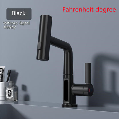 Intelligent Digital Display Faucet Pull-out Basin Faucet Temperature Digital Display Rotation - Gadgets and more