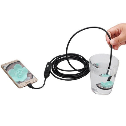 OWSOO 6 LED 7MM USB Endoscope Camera 5M Waterproof USB Wire Snake Tube Inspection Borescope For OTG Compatible Android Phones - Gadgets and more
