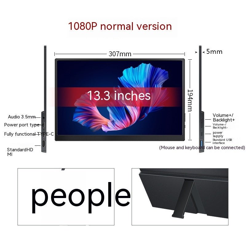 Touch Portable Monitor Mobile Phone Computer Game External Expansion Screen - Gadgets and more