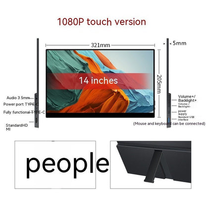 Touch Portable Monitor Mobile Phone Computer Game External Expansion Screen - Gadgets and more