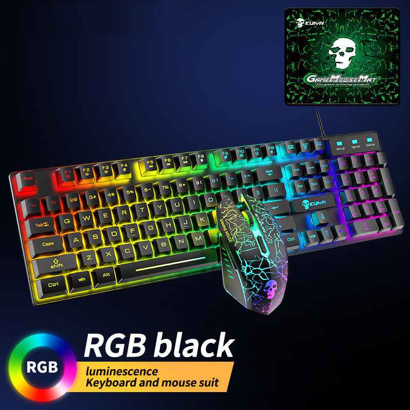 Kuiying T6RGB Luminous Keyboard And Mouse Set - Gadgets and more