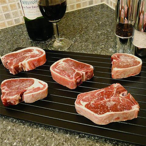 Fast Defrosting Tray Thaw  Kitchen Quick Aluminum Thaw Plate - Gadgets and more