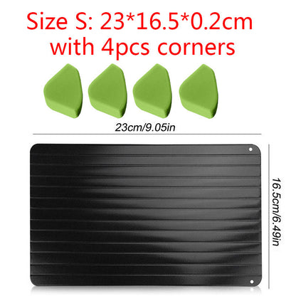 Fast Defrosting Tray Thaw  Kitchen Quick Aluminum Thaw Plate - Gadgets and more