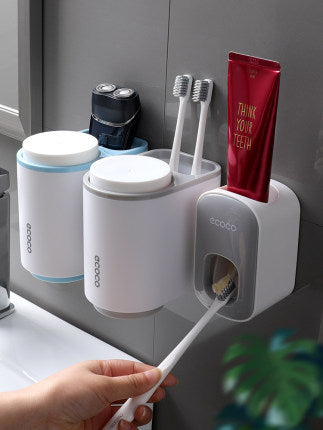 Wall Mounted Automatic Toothpaste Holder Bathroom Accessories Set Dispenser - Gadgets and more