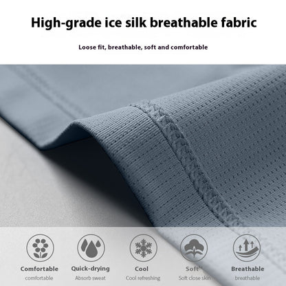 Sportswear Suit Men's Ice Silk Summer Running Short Sleeve