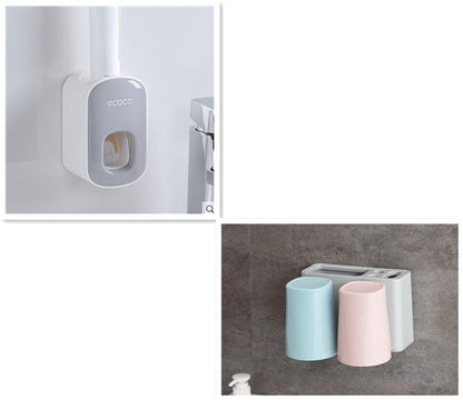 Wall Mounted Automatic Toothpaste Holder Bathroom Accessories Set Dispenser - Gadgets and more