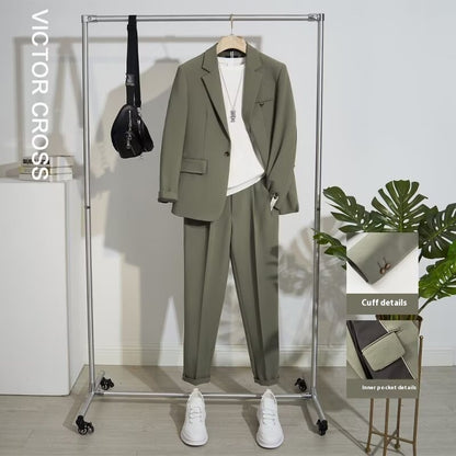 Casual Spring And Autumn Suit Suit Men's High Sense Lightly Mature Small Suit Jacket
