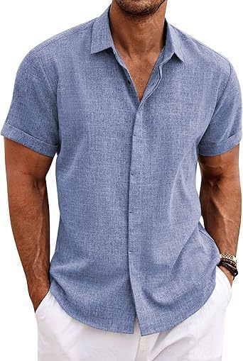 Men's Shirt Short Sleeve Casual Buckle - Gadgets and more