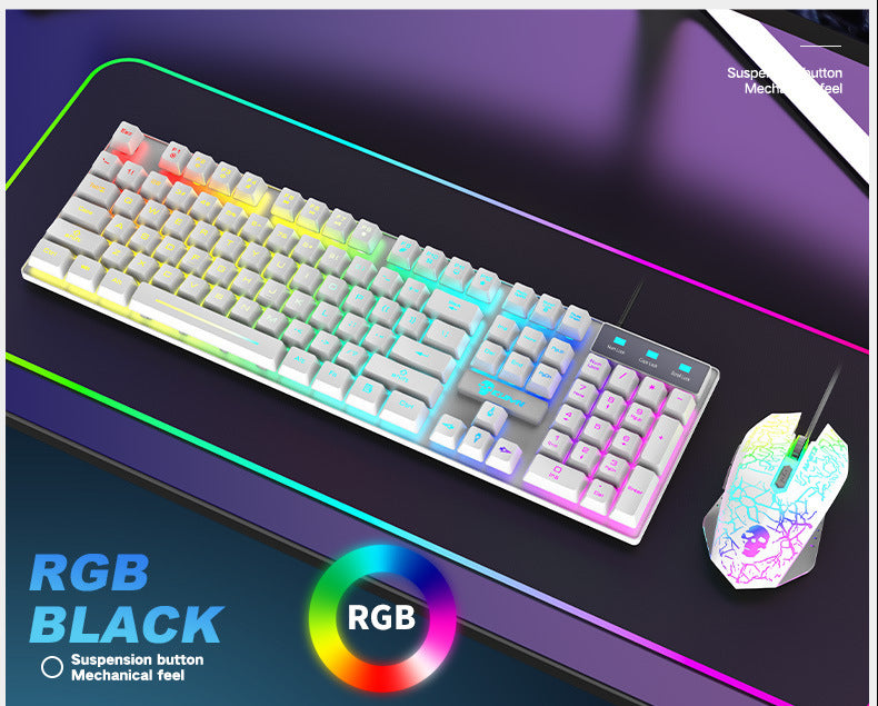 Kuiying T6RGB Luminous Keyboard And Mouse Set - Gadgets and more