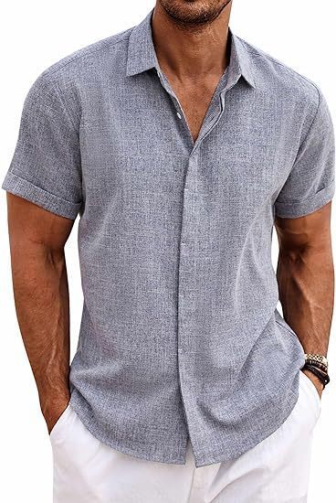 Men's Shirt Short Sleeve Casual Buckle - Gadgets and more