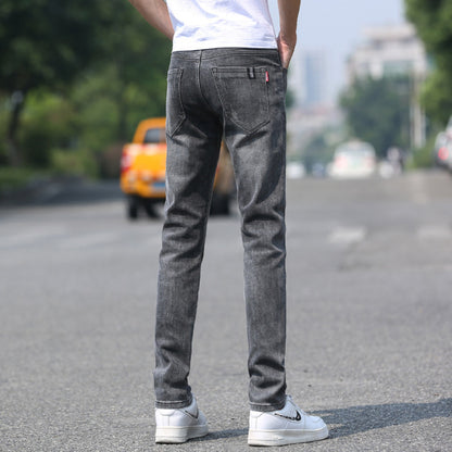 Spring And Summer Denim Trousers Men's Slim Straight Stretch - Gadgets and more