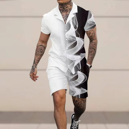 Fashion 3D Digital Printing Hawaiian Vacation Shirt Shorts - Gadgets and more