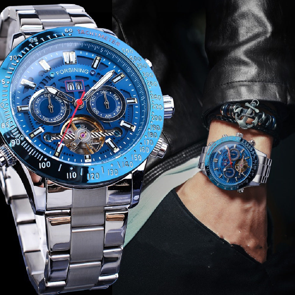 Fashion Casual Multi-function Tourbillon Automatic Mechanical Watch - Gadgets and more
