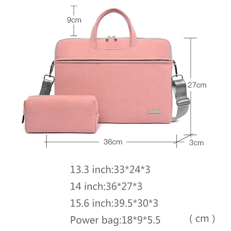 PU Leather Women Laptop Bag Notebook Carrying Case Briefcase For Macbook Air 13.3 14 15.6 Inch Men Handbags Shoulder Mouse Bag - Gadgets and more