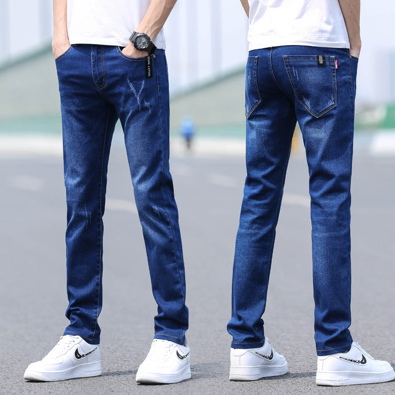 Spring And Summer Denim Trousers Men's Slim Straight Stretch - Gadgets and more
