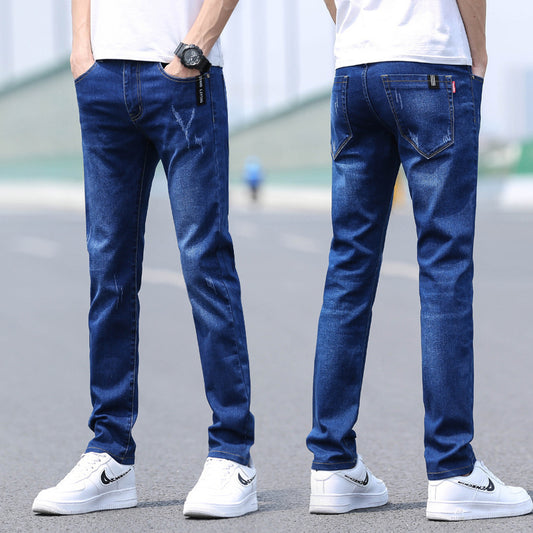 Spring And Summer Denim Trousers Men's Slim Straight Stretch - Gadgets and more