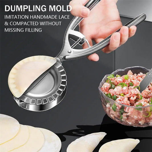 Kitchen Dumpling Mold Stainless Steel Dumpling Machine Pressing Home Baking Tool Skin Press Tool Dumpling Noodle Manual Kitchen Gadgets - Gadgets and more
