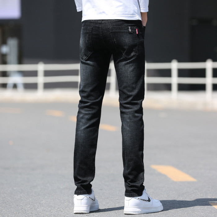 Spring And Summer Denim Trousers Men's Slim Straight Stretch - Gadgets and more