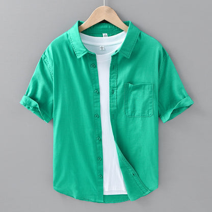 Thin Menswear Linen Short Sleeve Shirt - Gadgets and more
