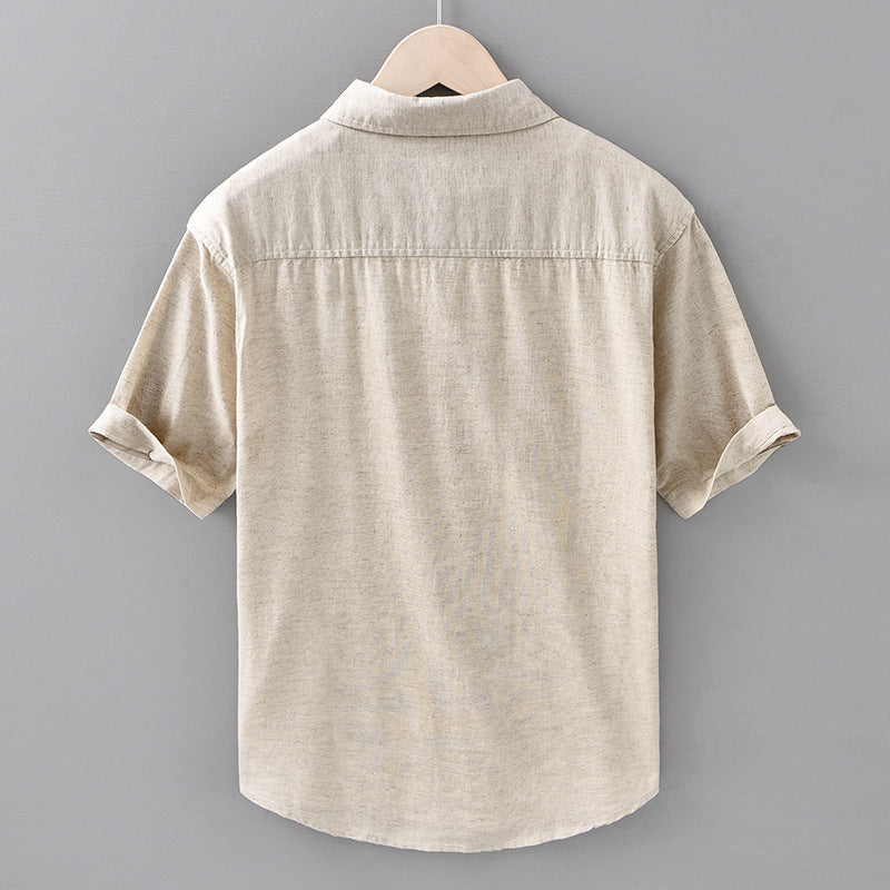 Thin Menswear Linen Short Sleeve Shirt - Gadgets and more