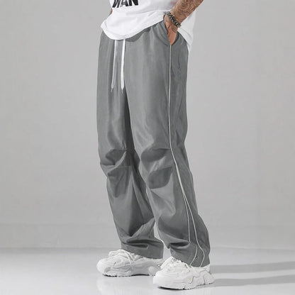 Chong Feng Striped Overalls Exercise Casual Pants Men Hsam the best store
