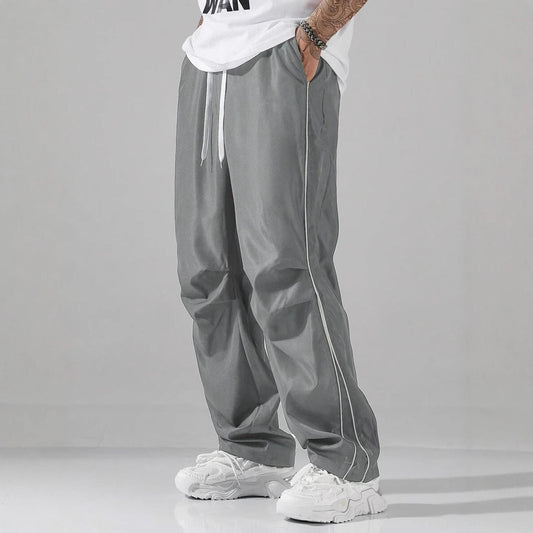 Chong Feng Striped Overalls Exercise Casual Pants Men Hsam the best store