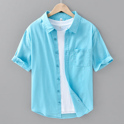 Thin Menswear Linen Short Sleeve Shirt - Gadgets and more