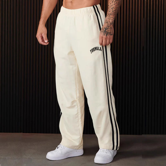Men's Sports Pants Pairs Of Stitching Printing Leisure - Gadgets and more