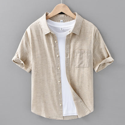 Thin Menswear Linen Short Sleeve Shirt - Gadgets and more