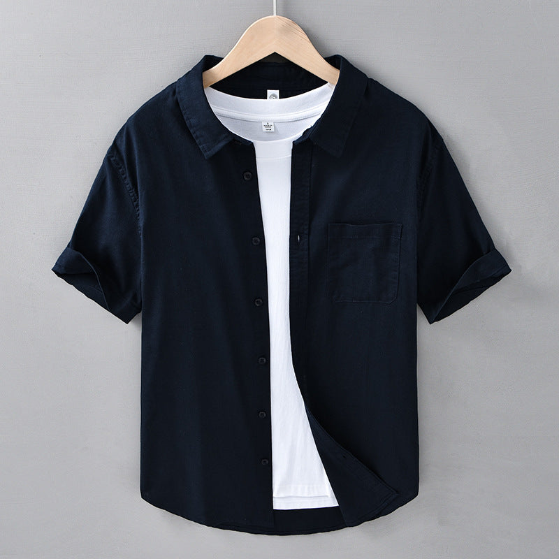 Thin Menswear Linen Short Sleeve Shirt - Gadgets and more