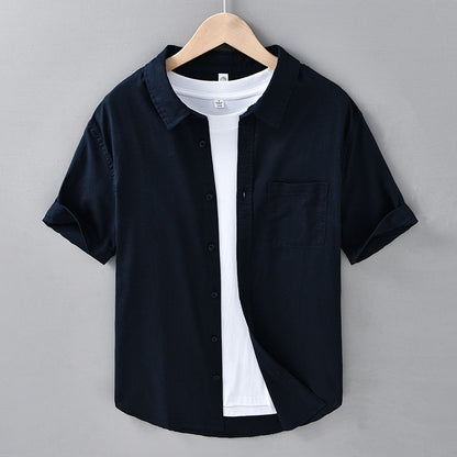 Thin Menswear Linen Short Sleeve Shirt - Gadgets and more