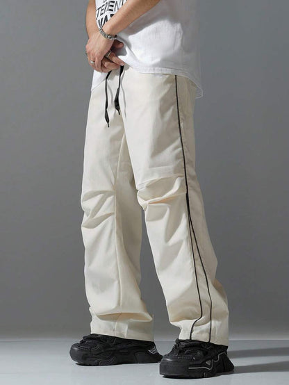 Chong Feng Striped Overalls Exercise Casual Pants Men Hsam the best store