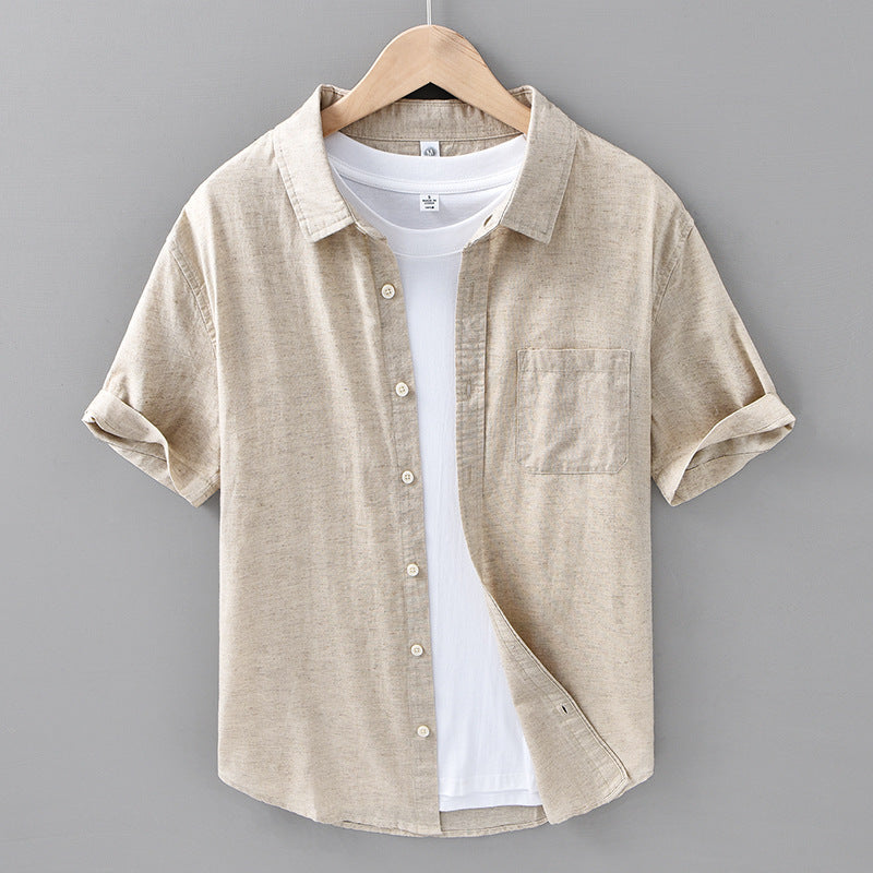 Thin Menswear Linen Short Sleeve Shirt - Gadgets and more