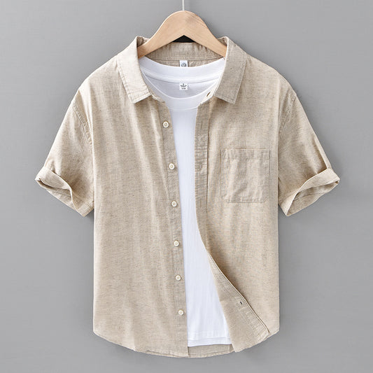 Thin Menswear Linen Short Sleeve Shirt - Gadgets and more