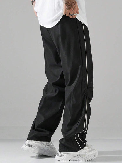 Chong Feng Striped Overalls Exercise Casual Pants Men Hsam the best store