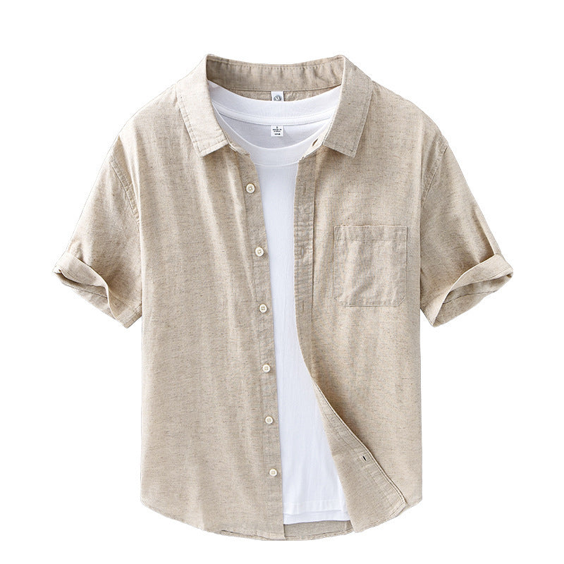 Thin Menswear Linen Short Sleeve Shirt - Gadgets and more