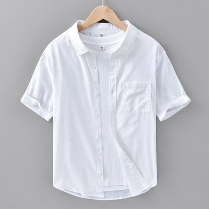 Thin Menswear Linen Short Sleeve Shirt - Gadgets and more