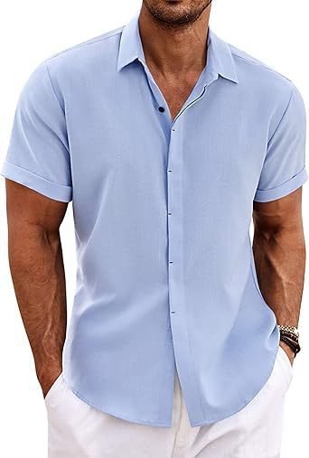 Men's Shirt Short Sleeve Casual Buckle - Gadgets and more